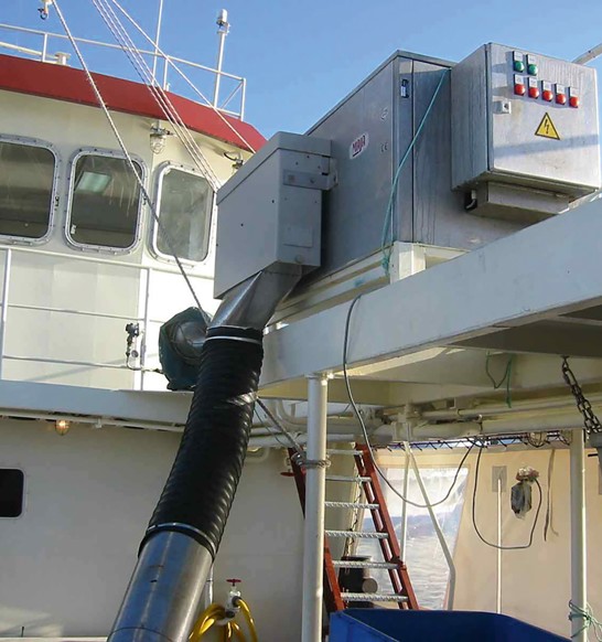 MAJA Flake Ice Machines RVE2S installation onboard fishing vessel